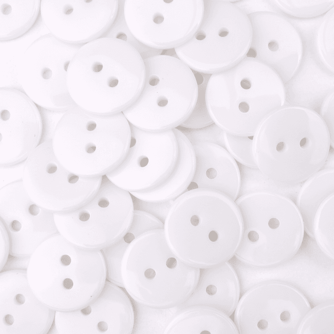 Hovedbilde Wien Hvit - 12.5 mm Resin Knapp