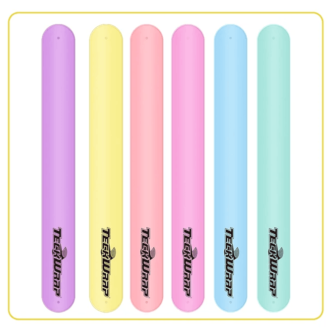 Hovedbilde Silicone Vinyl Slap Bracelets 6pk, Pastellfarger