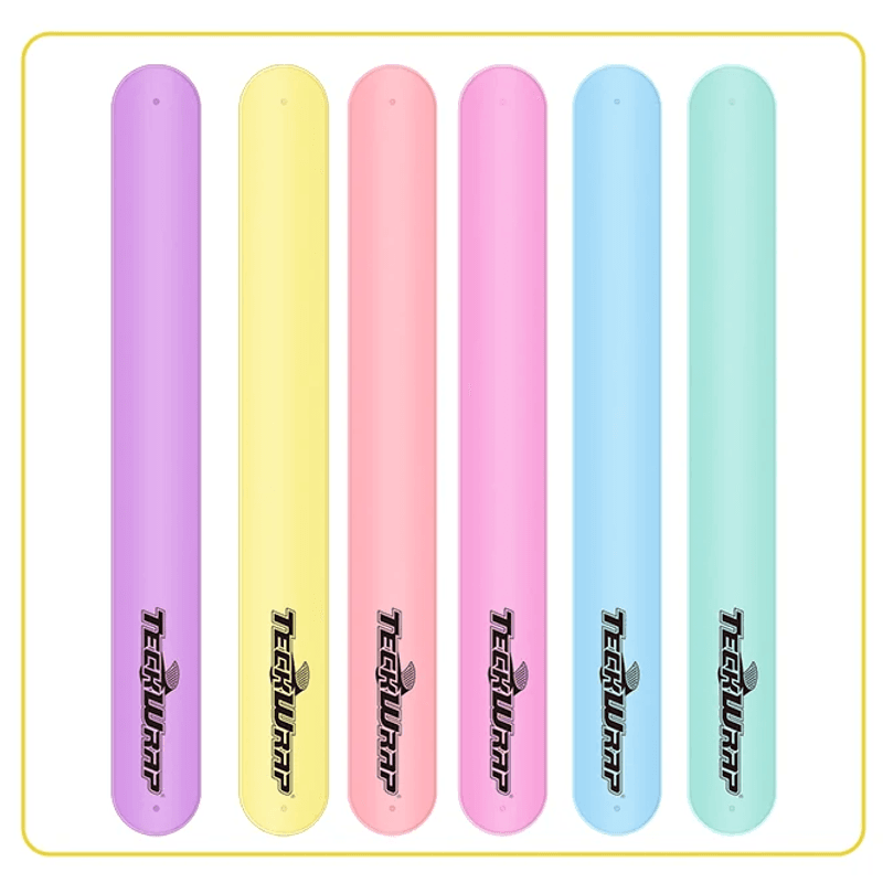Silicone Vinyl Slap Bracelets 6pk, Pastellfarger