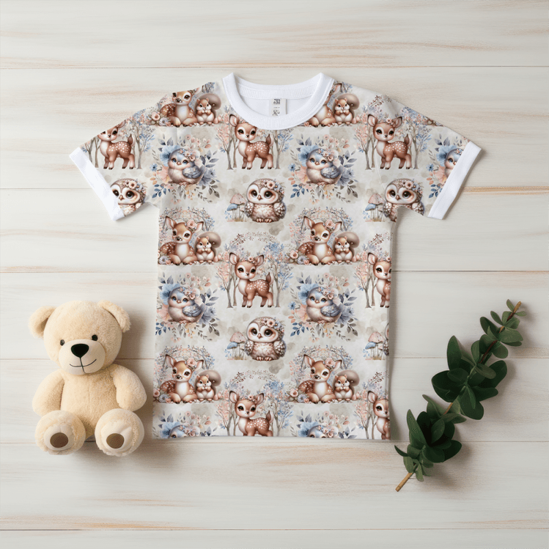 Beige Forest Cuties - French Terry
