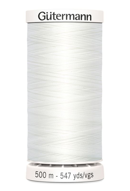 Hvit 800 - Polyester Sytråd 500 m