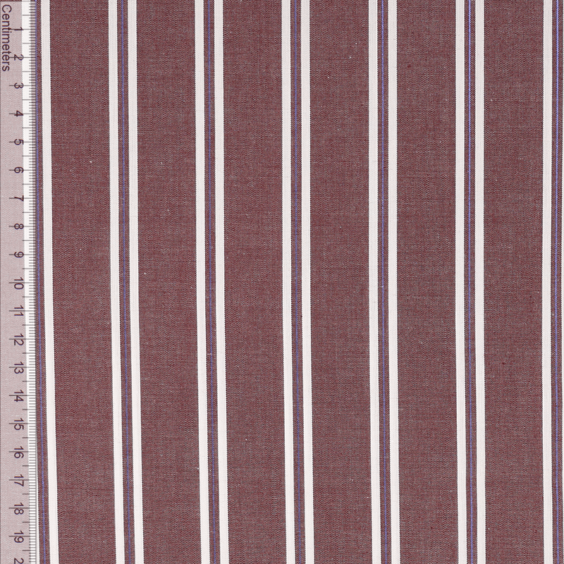 Stripes Burgundy Metallic - Fast Bomull