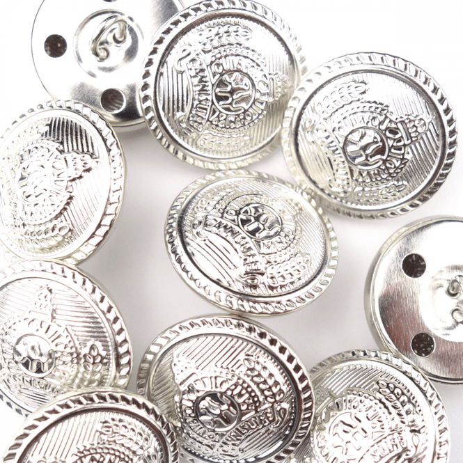 Hovedbilde Lancelot Sølv - 20 mm Metall Knapp