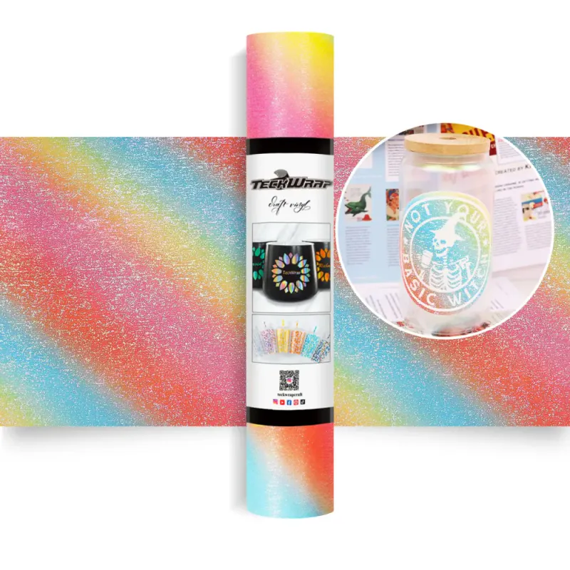 Glitter Brush Dekorvinyl - Diagonal Candy 30x30cm