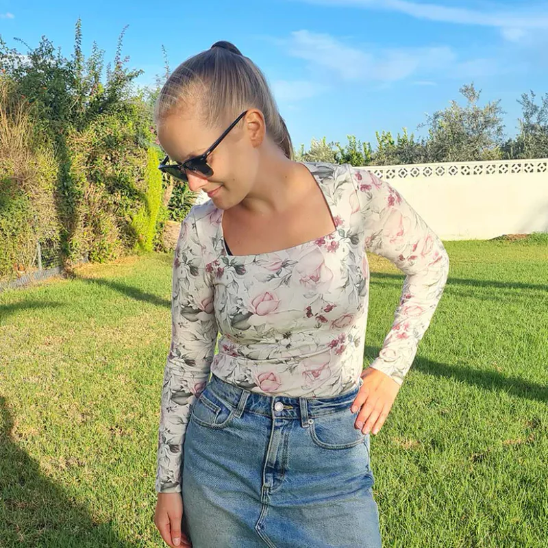 Olivia Square Neck Top - Anna Marie