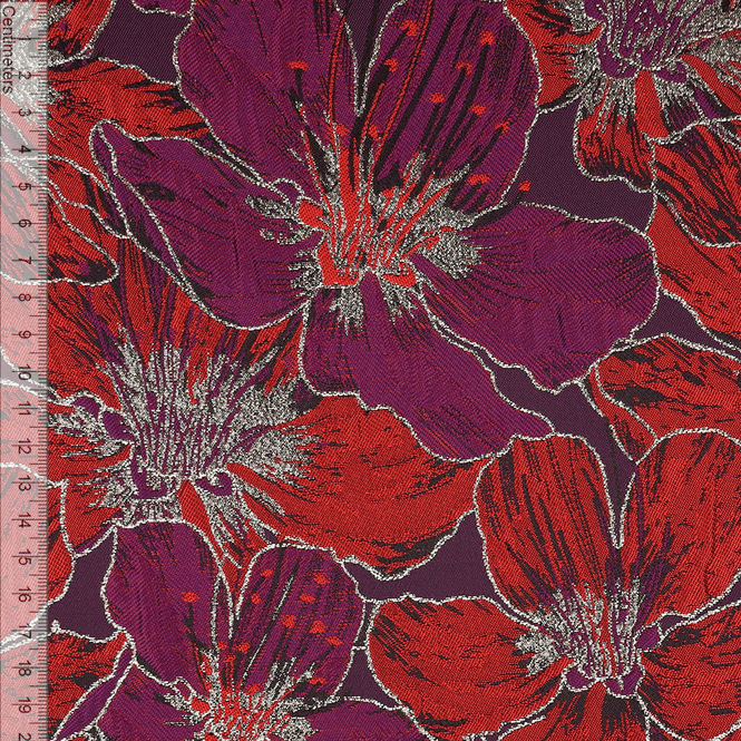 Hovedbilde Nicole Rød Metallic - Jacquard