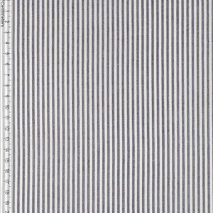Hovedbilde Stripe Marinebl&aring; - Seersucker Bomull