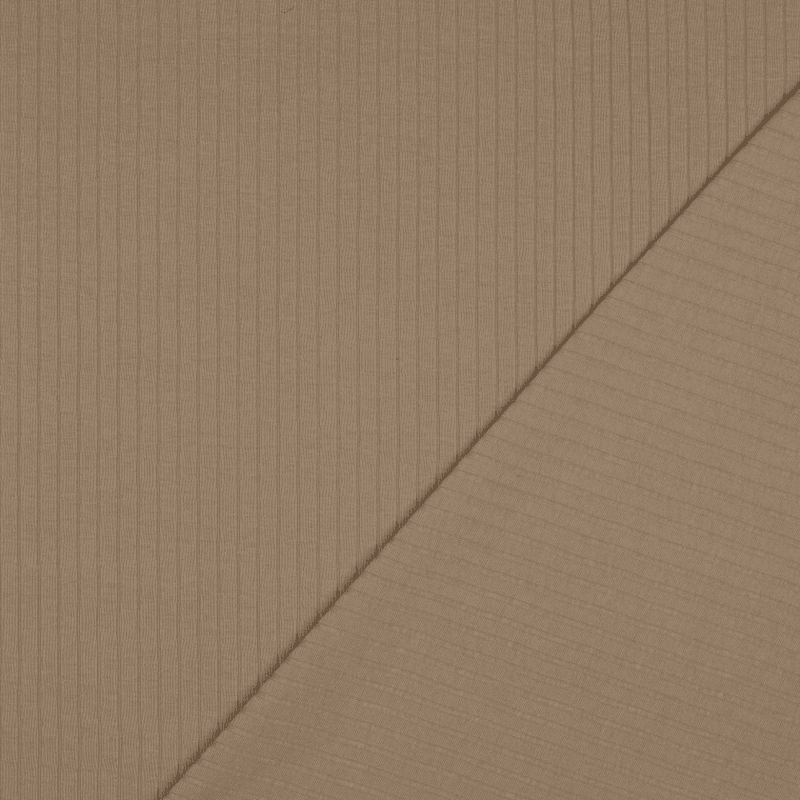 Taupe - Bred Ribbjersey