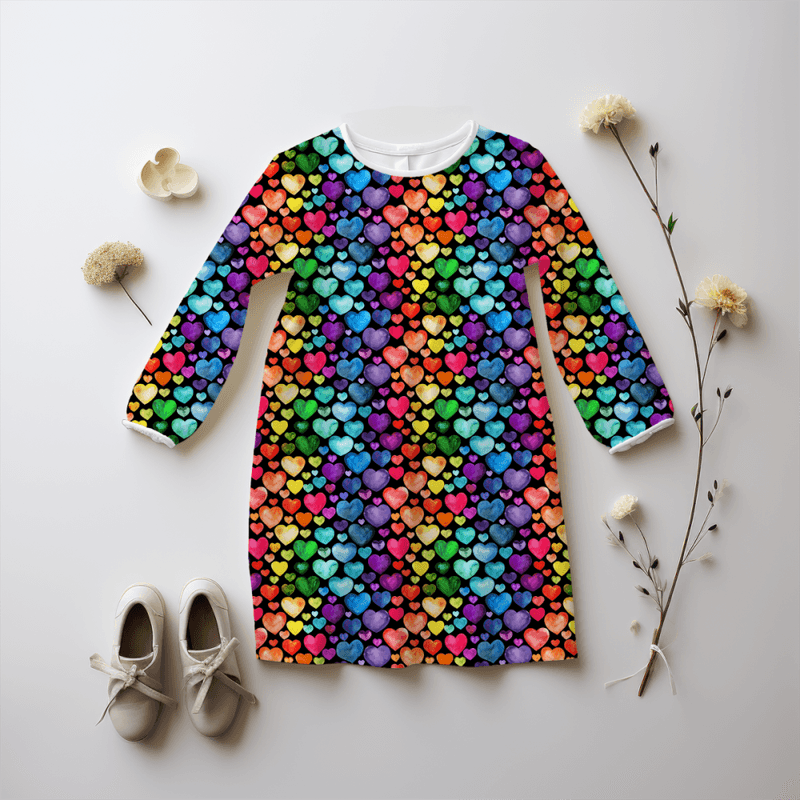 Watercolour Hearts - Jersey