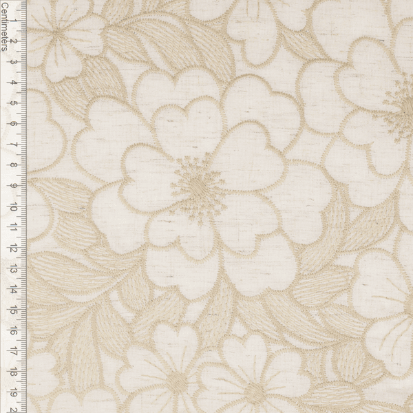 Blomstereng - Brodert Bomull