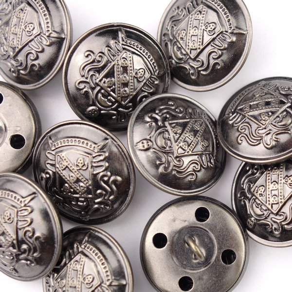 Siegfried Antikk Sølv - 20 mm Metall Knapp