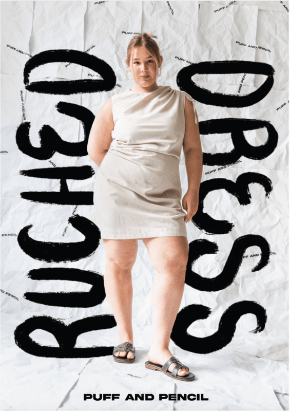 Ruched Dress - Puff and Pencil