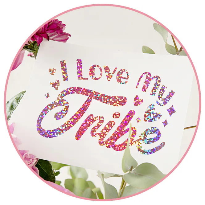 Hovedbilde Holographic Sparkle Dekorvinyl - Rose Gold 30x30cm