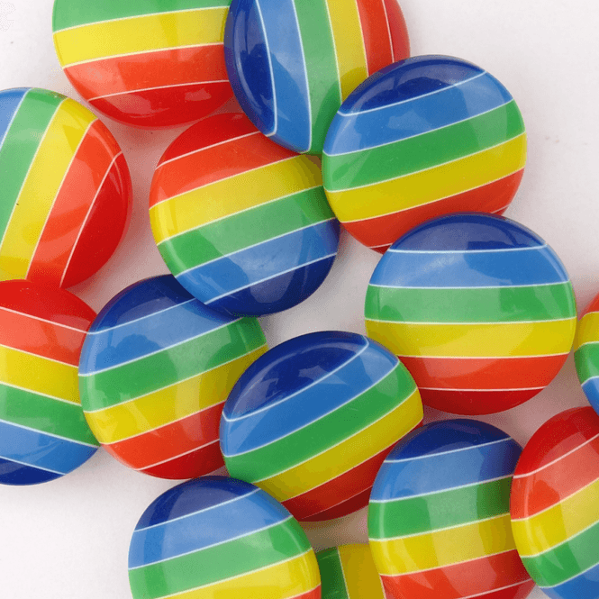 Hovedbilde Rainbow - 18 mm Resin Knapp