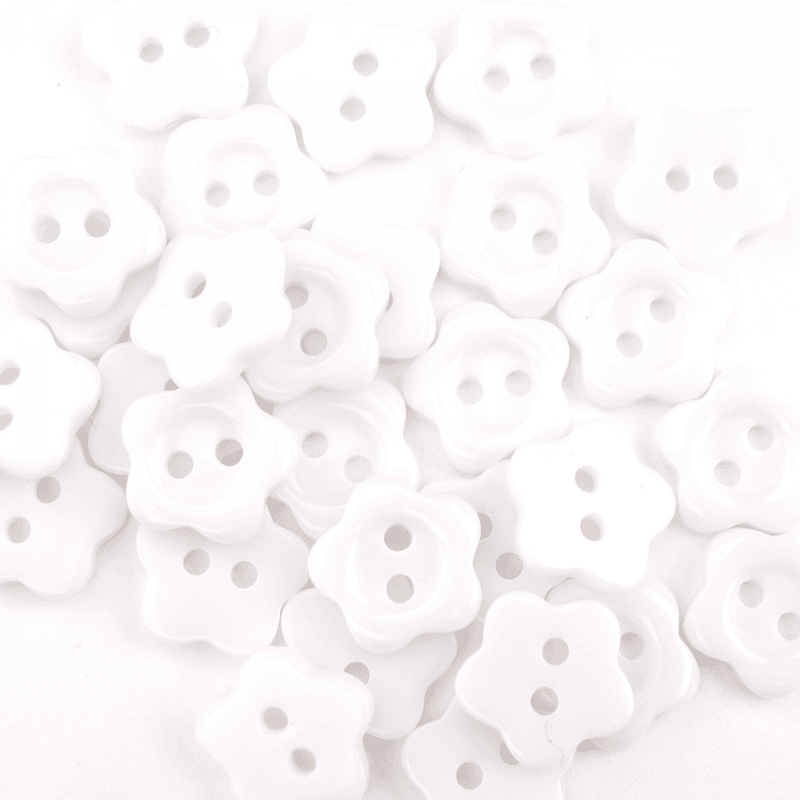 Miniblomst - 12 mm Resin Knapp