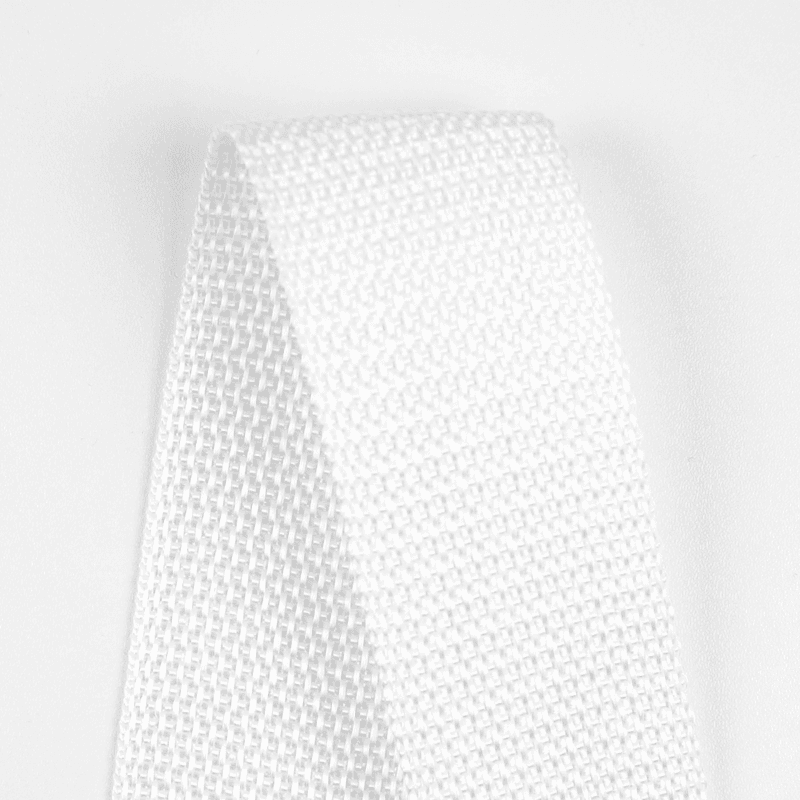 Hvit - Vevd Bånd Polyester 40 mm (550)