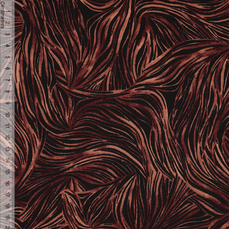 Wavey Bordeaux - Viskose Twill