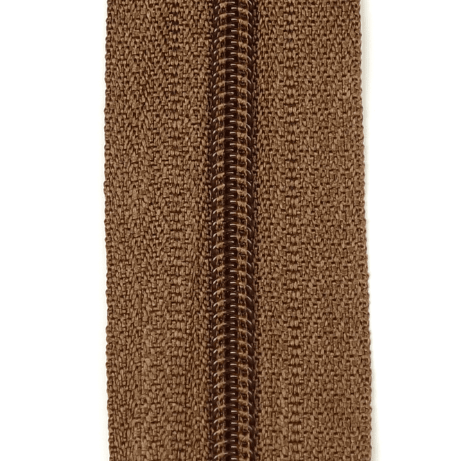 Hovedbilde Brun - Glidelås metervare 4mm