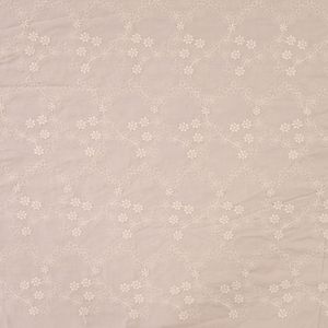 Hovedbilde Rekkeblomst Sand - Brodert Bomull