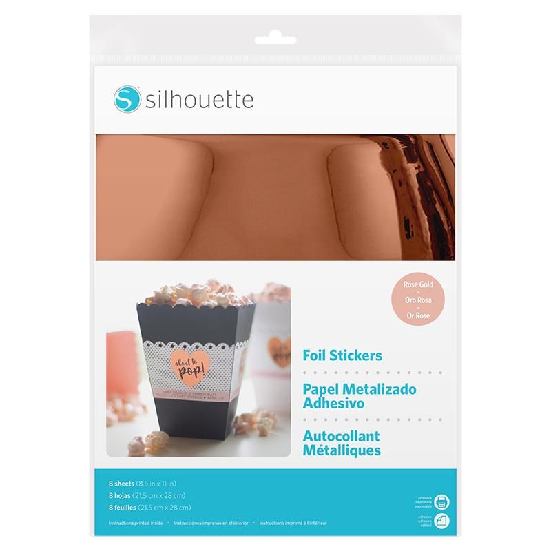 Silhouette Printable Rose Gold Sticker Foil