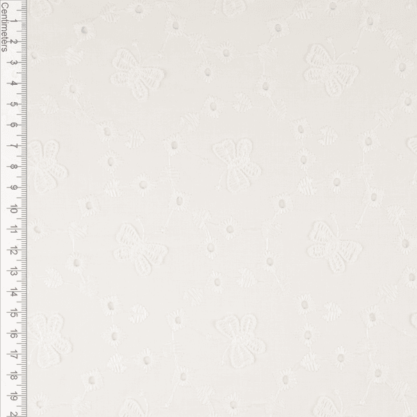 Sommerfugl - Brodert Bomull