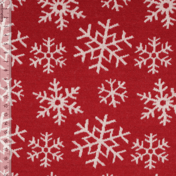 Snøfnugg Rød - Merinoull