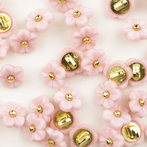 Hovedbilde Fia Lys Rosa - 11 mm Resin Knapp