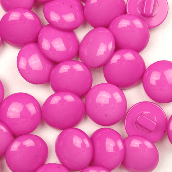 Dots Mørk Rosa - 12 mm Resin Knapp