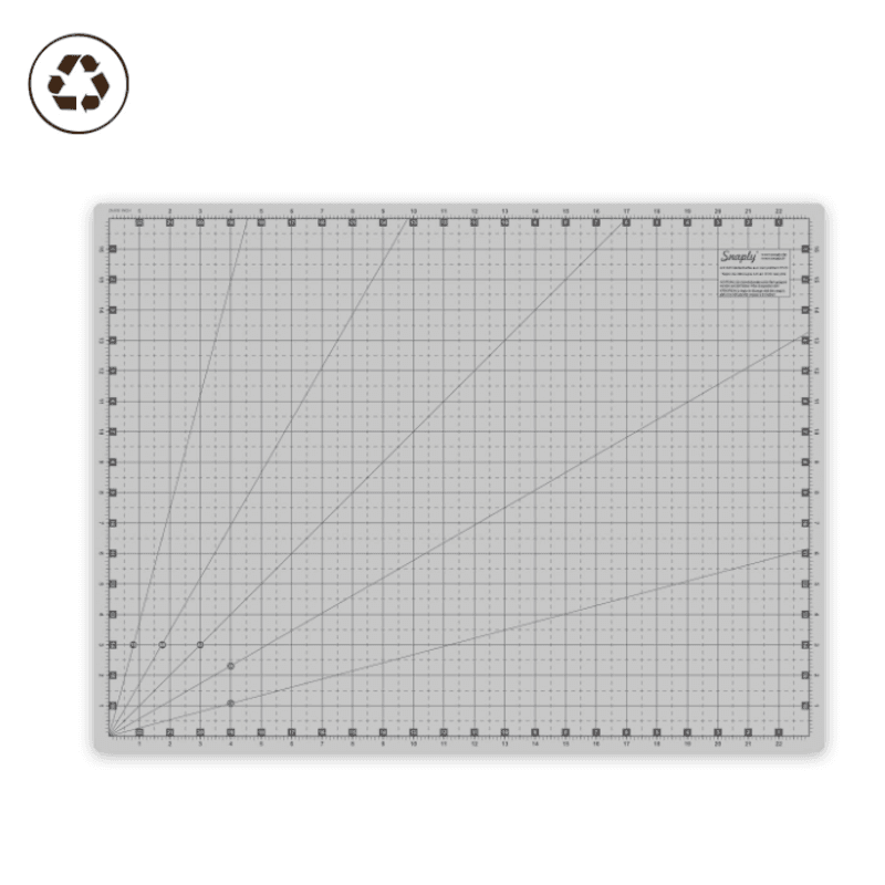 Resirkulert PVC Skjærematte Lilla/Grå - 60x45 cm