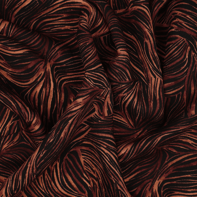 Wavey Bordeaux - Viskose Twill