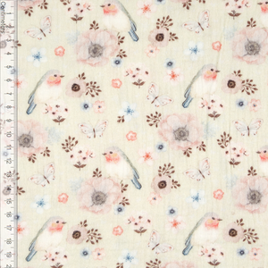 Bilde av Flowerbird Soft Green - Musselin