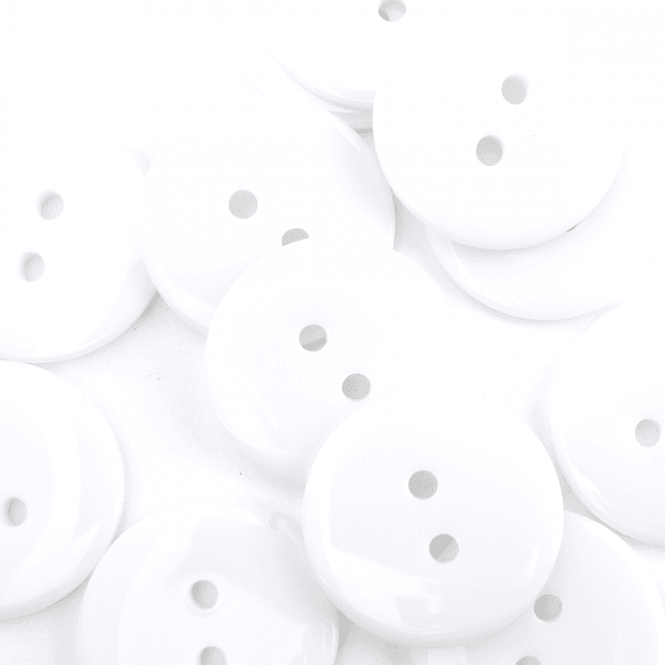 Hovedbilde Basic Hvit - 20 mm Resin Knapp