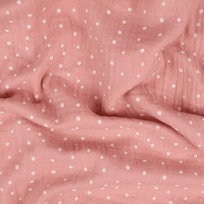 Hovedbilde Dots Rose - Musselin