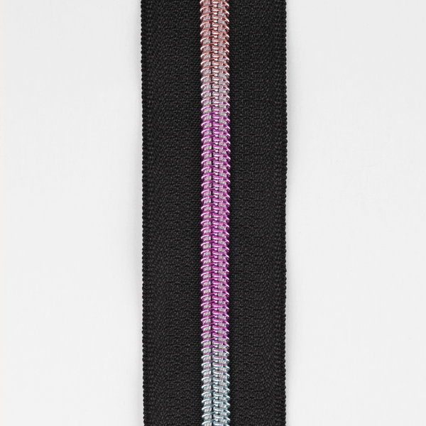 Sort/Regnbue - 3 m Nylon Glidel&aring;s #5