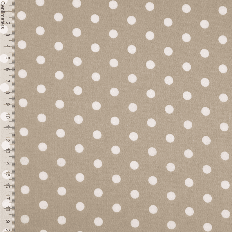 Sand Polkadot - Fast Bomull