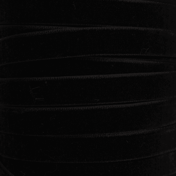 Sort Fløyelsbånd 10 mm - 45 meter