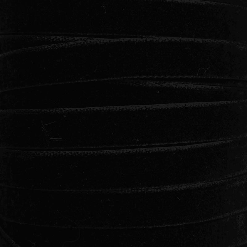Sort Fløyelsbånd 10 mm - 45 meter