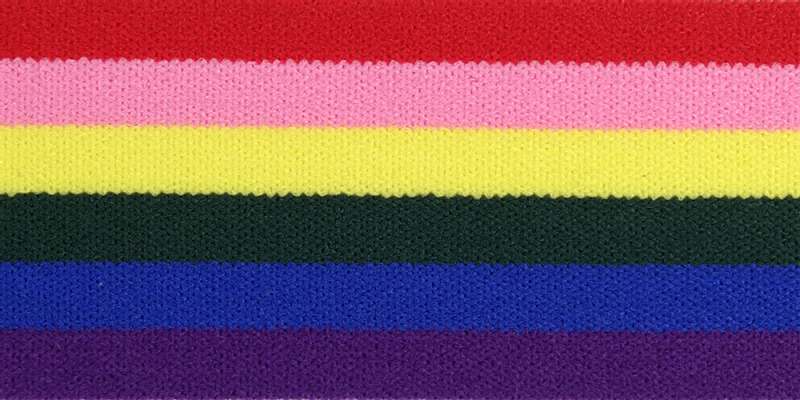 Regnbue Stripe Strikk 40 mm