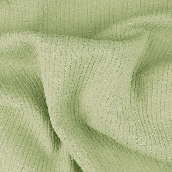 Lys Gr&oslash;nn - Seersucker Bomull
