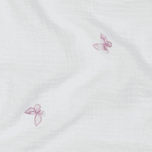 Bilde av Pink Butterfly Embroidery - Musselin