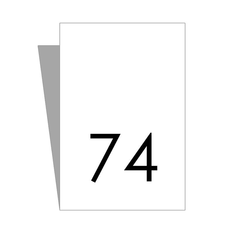 Hvit Størrelseslapp - 20 stk