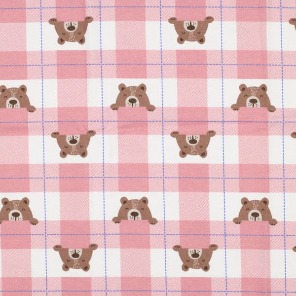 Peek-a-boo-Bear Rosa - Flanell