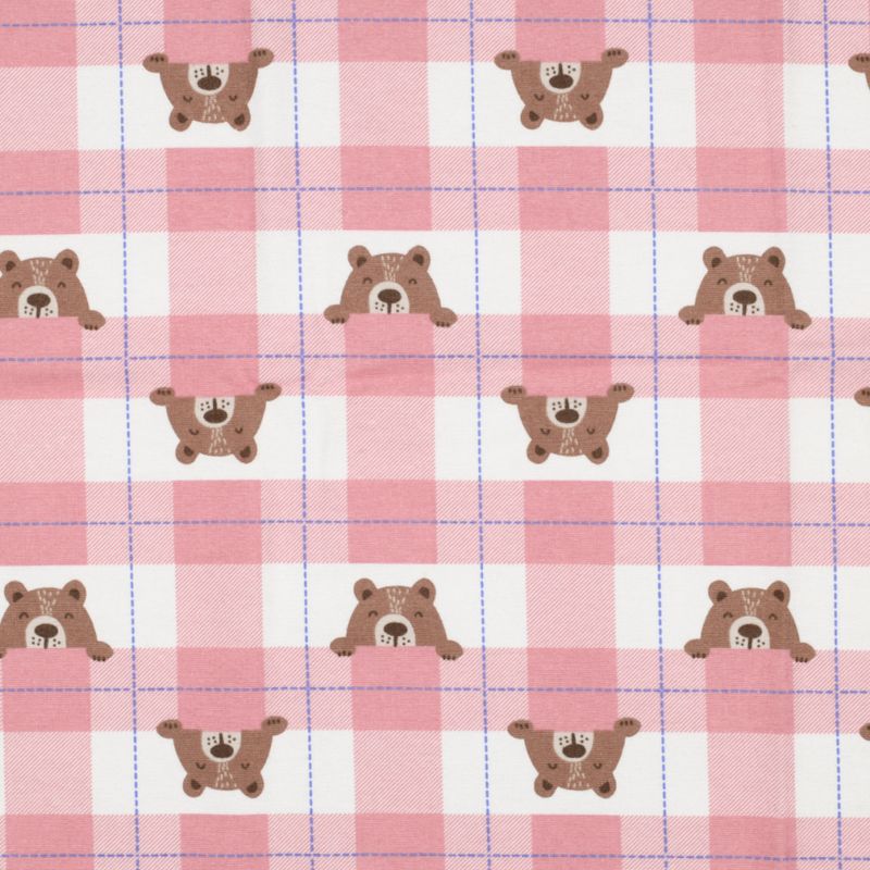 Peek-a-boo-Bear Rosa - Flanell