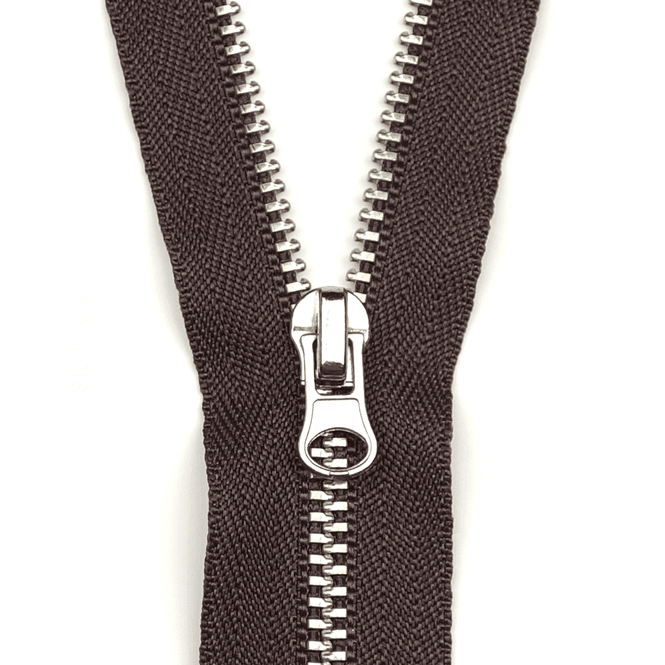 Hovedbilde Brun - Aluminium Glidelås (4 mm)