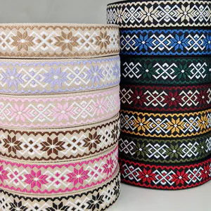 Hovedbilde R&oslash;ros Sort/R&oslash;d - Vevd B&aring;nd 38 mm