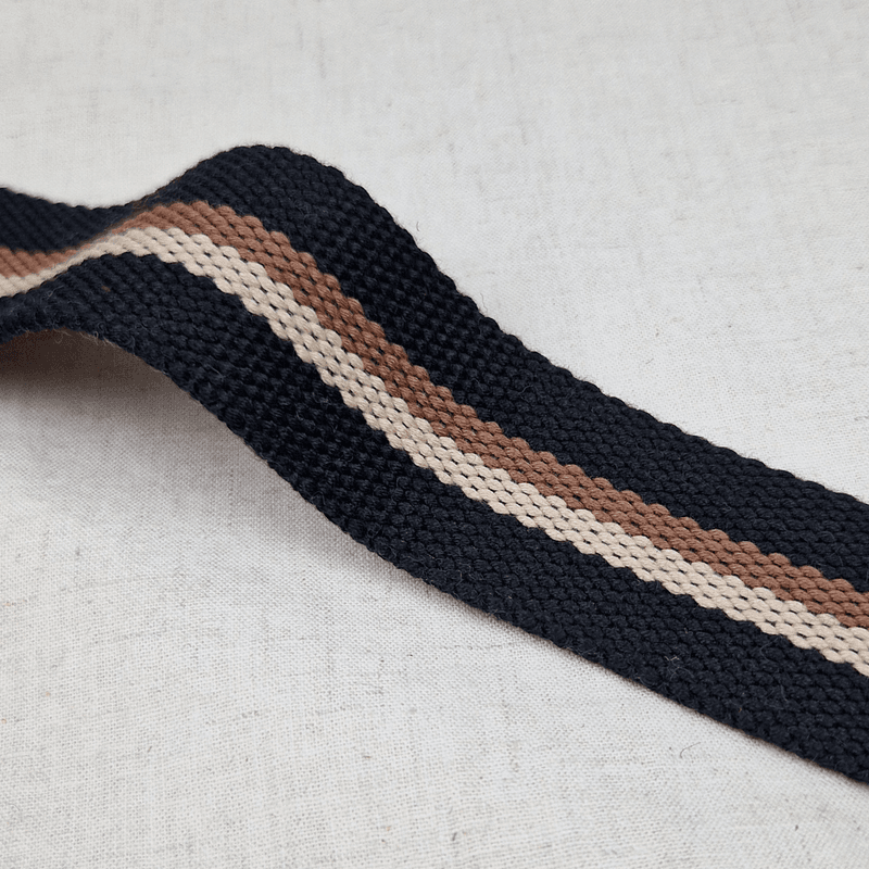 Stripy Sort - Vevd Bånd 38 mm