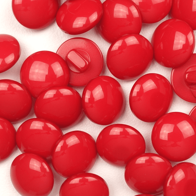 Hovedbilde Dots Rød - 12 mm Resin Knapp