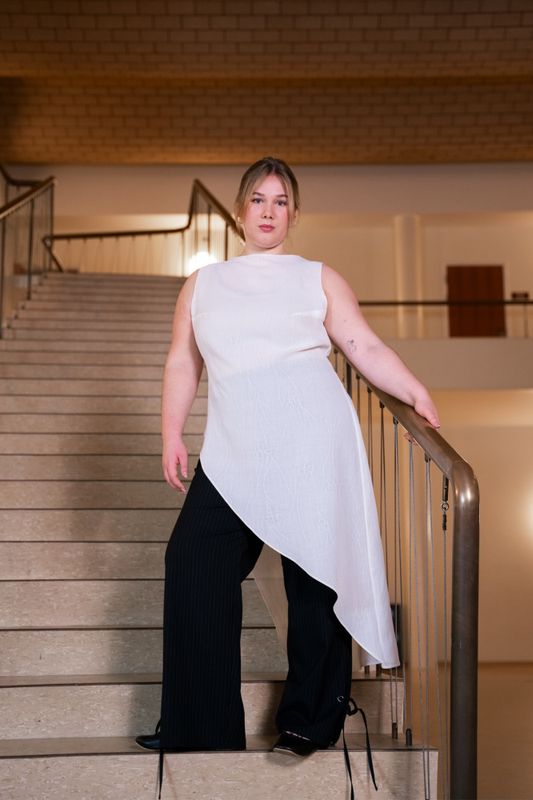 Slash Dress x Cap Sleeves - Puff and Pencil