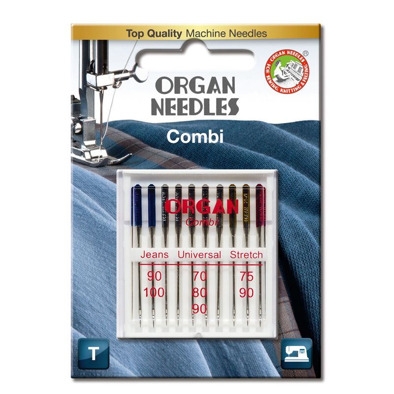 Organ Symaskinnåler Kombiboks 70-100 10pk