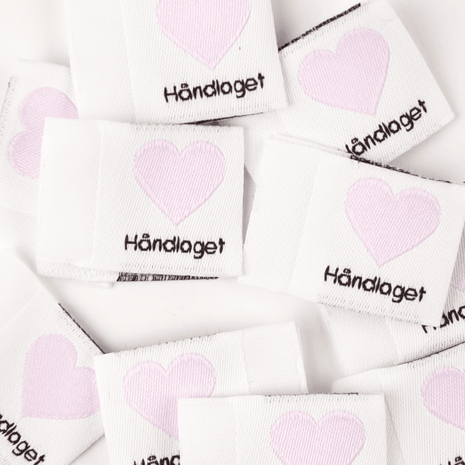 Hovedbilde Håndlaget Merkelapp Dus Rosa - 10 stk